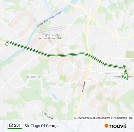 201 Bus Line Map