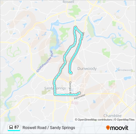 87 Bus Line Map