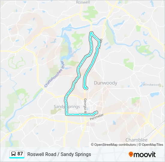 87 Bus Line Map