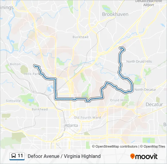 11 Route: Schedules, Stops & Maps - Collier Rd (Updated)
