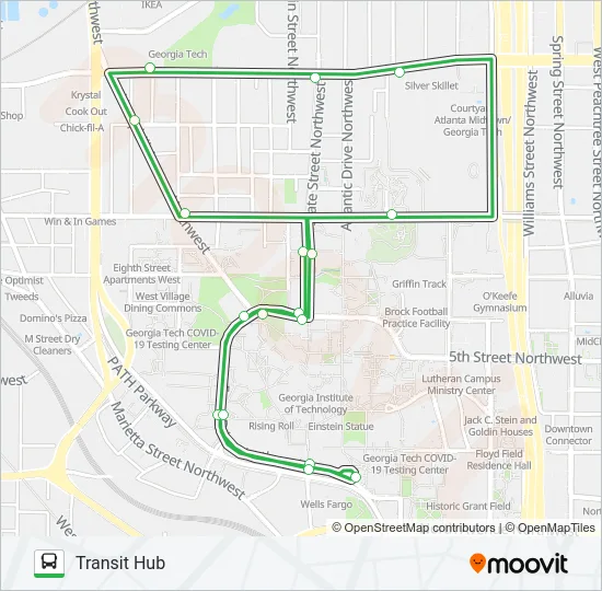 4 - GREEN ROUTE Bus Line Map