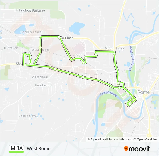 1A Bus Line Map