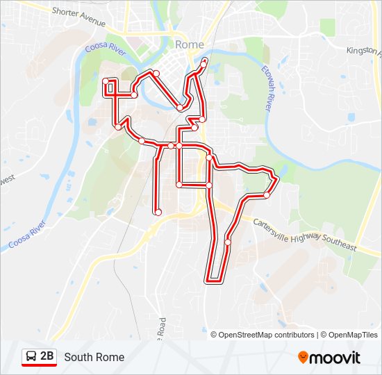 2B Bus Line Map