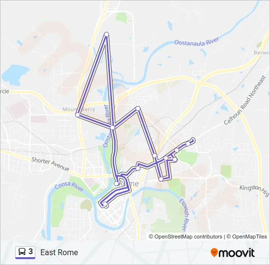 3 Bus Line Map