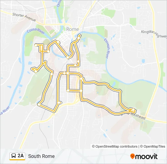 2A Bus Line Map