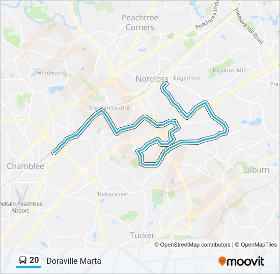 20 bus Line Map