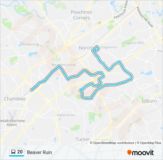 20 Bus Line Map