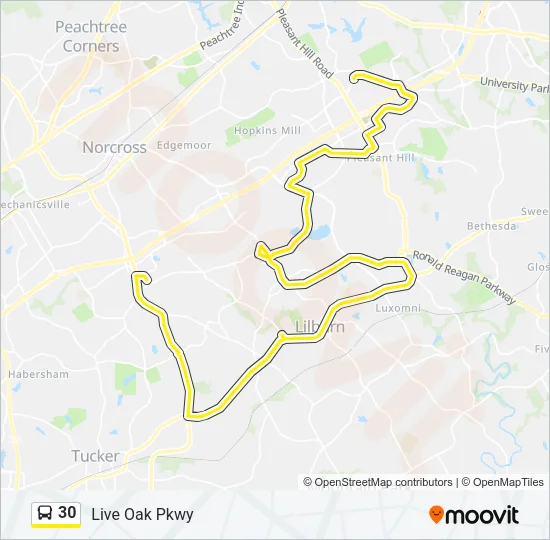 30 Bus Line Map