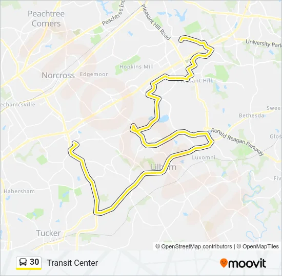 30 Bus Line Map