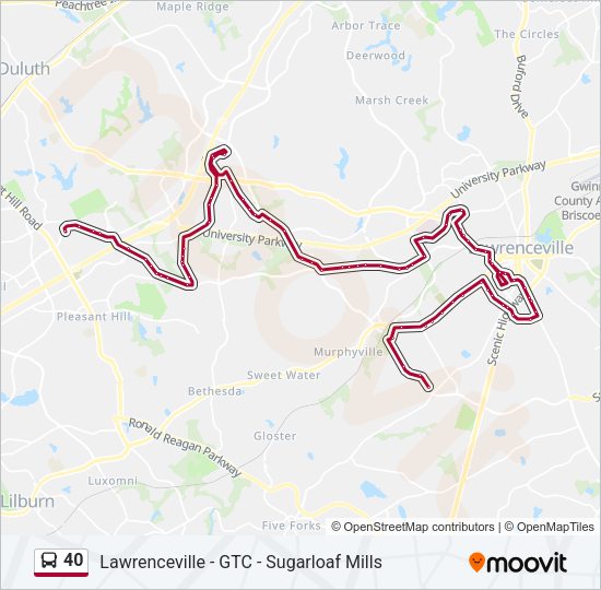 40 bus Line Map