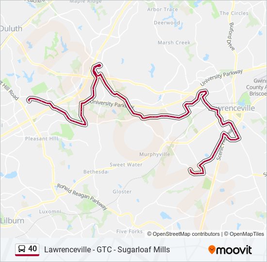 40 bus Line Map