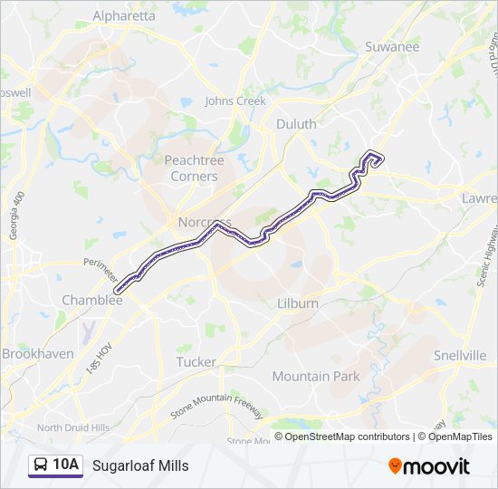 10A Bus Line Map
