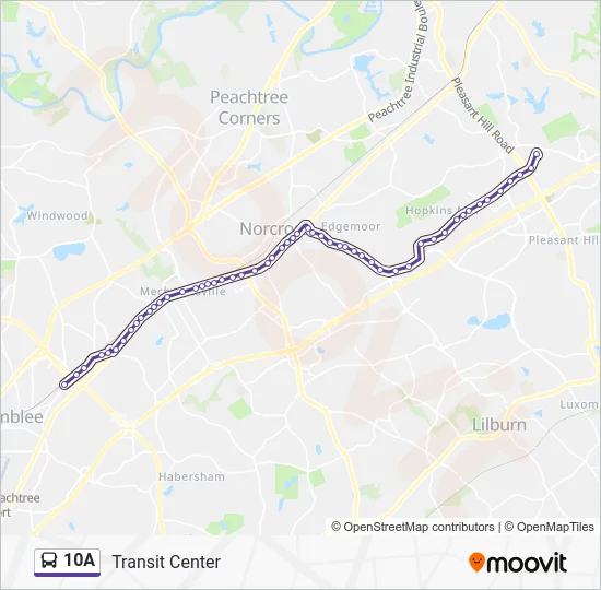 10A Bus Line Map