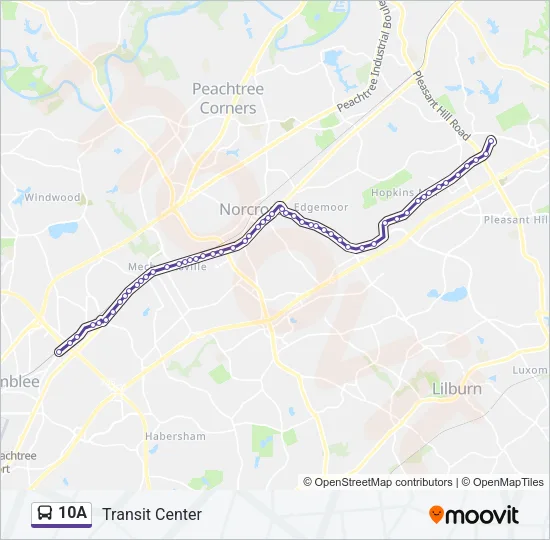 10A Bus Line Map