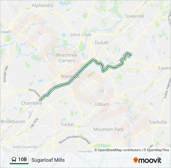 Mapa de 10B de autobús