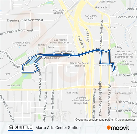 SHUTTLE Bus Line Map