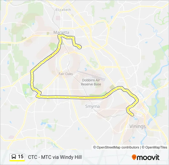 15 Bus Line Map