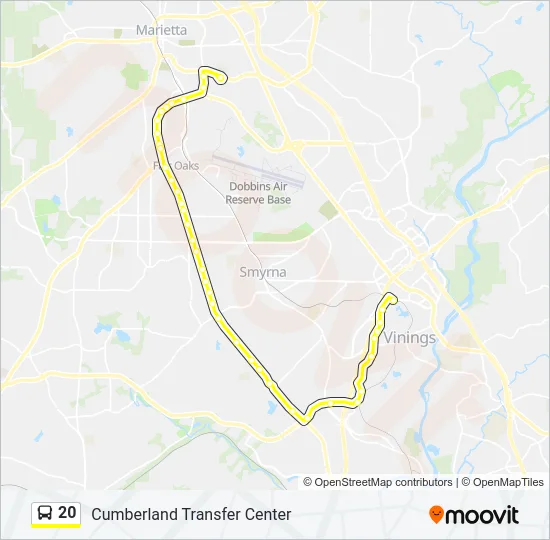 20 Bus Line Map