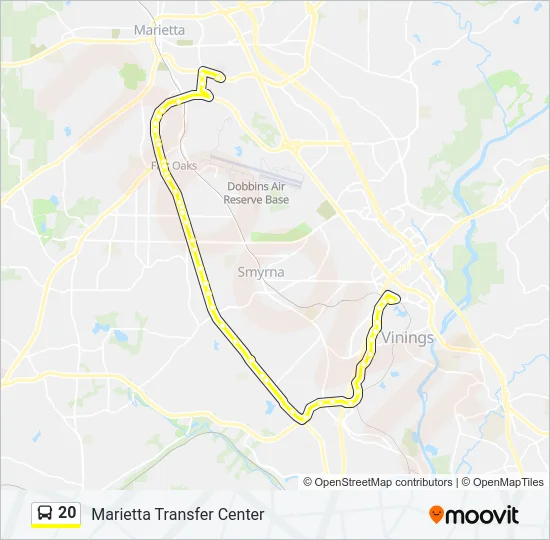 20 Bus Line Map