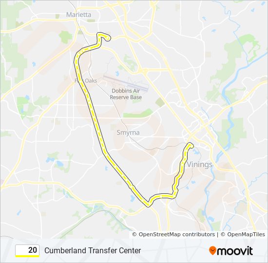 Mapa de 20 de autobús