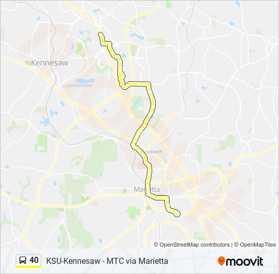 40 bus Line Map