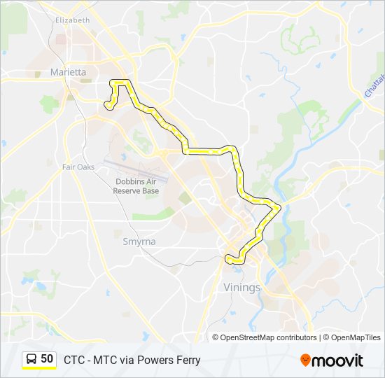 Mapa de 50 de autobús