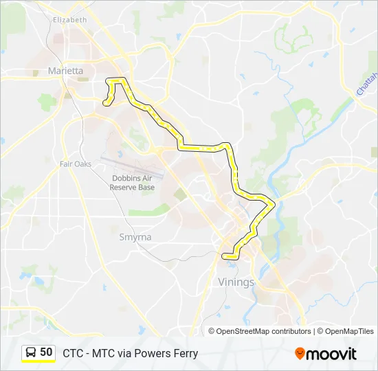50 Bus Line Map
