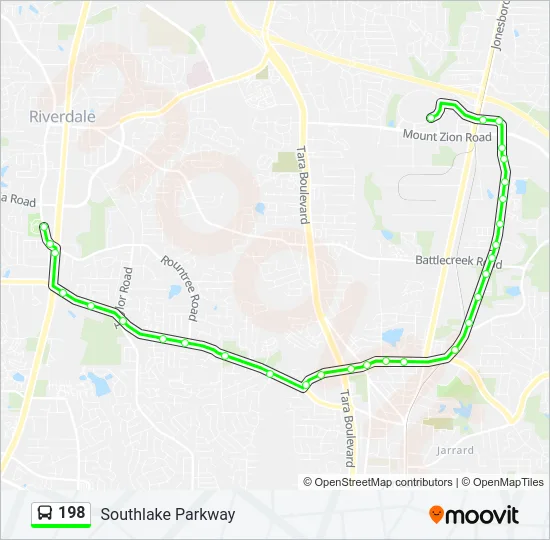 198 Bus Line Map