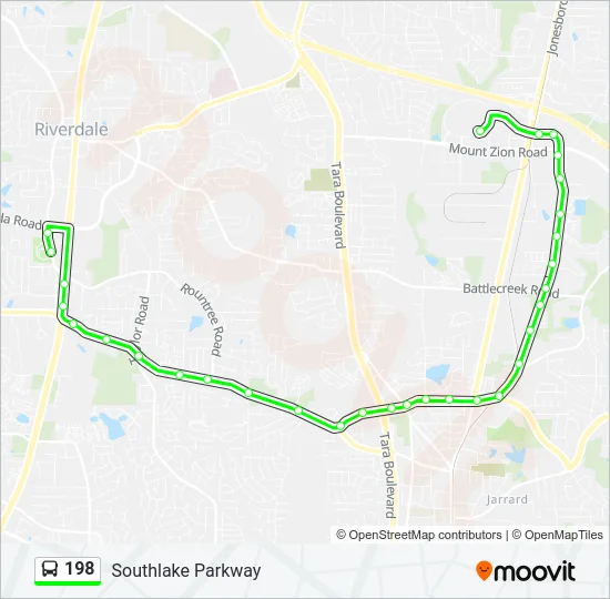 198 Bus Line Map