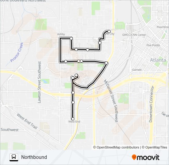 Mapa de AUC SHUTTLE de autobús