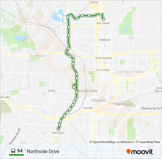 94 bus Line Map