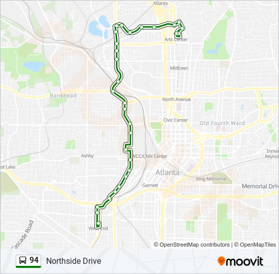 94 Bus Line Map