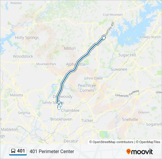 401 Bus Line Map
