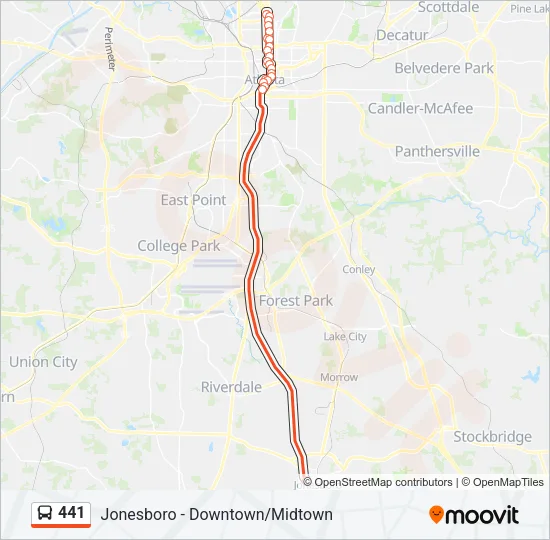 441 Bus Line Map