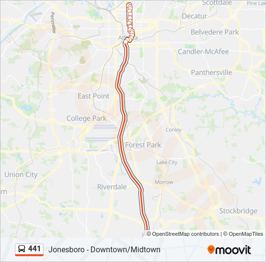 441 bus Line Map