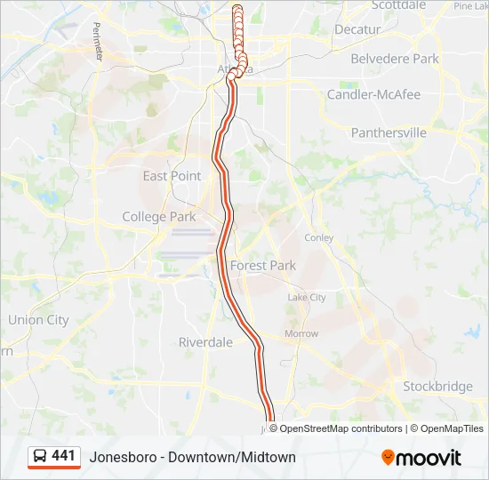 441 Bus Line Map