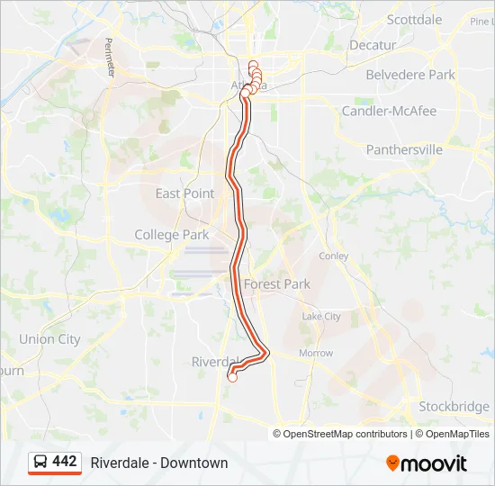 442 Bus Line Map