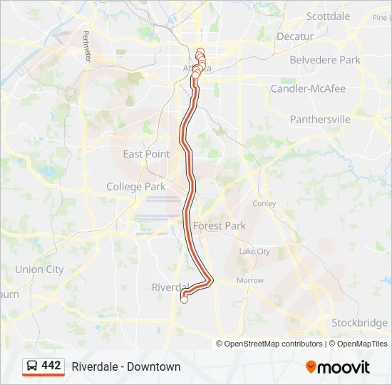 442 Bus Line Map