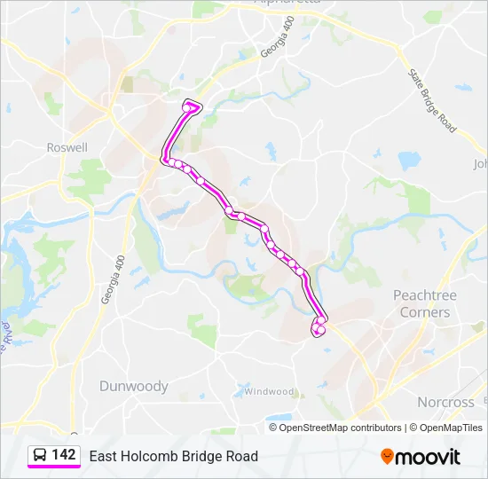 142 Bus Line Map