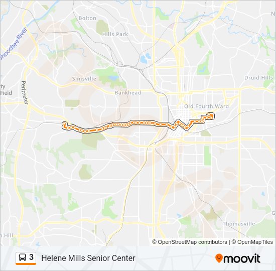 3 Bus Line Map