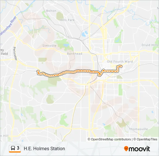 3 Bus Line Map