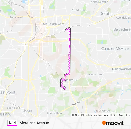 4 Bus Line Map