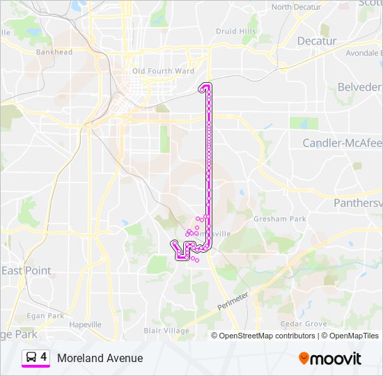 4 bus Line Map