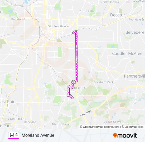 4 bus Line Map