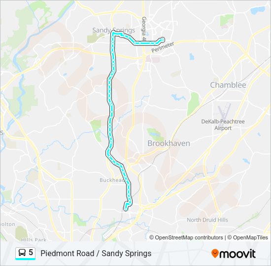 5 Bus Line Map