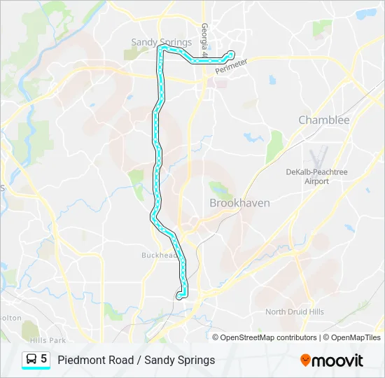 5 Bus Line Map