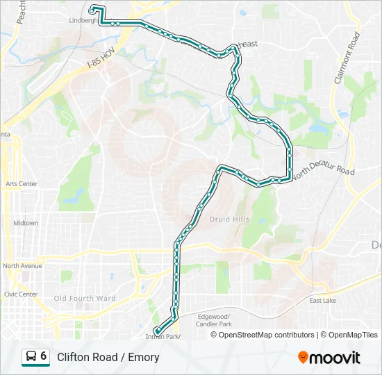6 Bus Line Map
