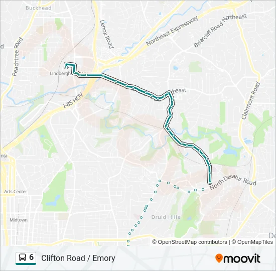 6 Bus Line Map