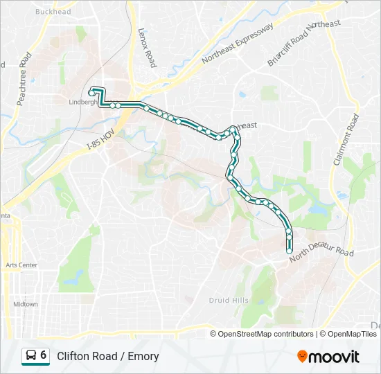 6 Bus Line Map