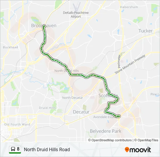 8 Bus Line Map